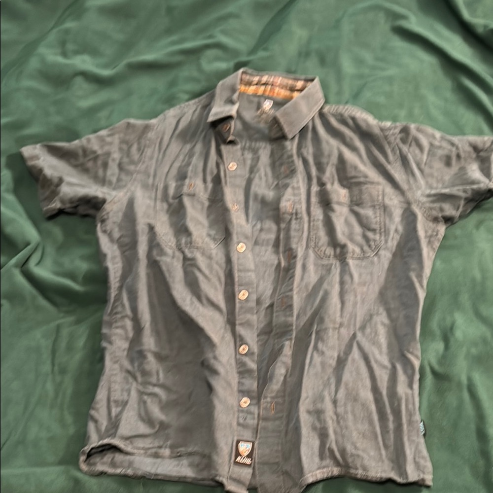 Kuhl Casual Green Button Down Shirt for Warm Weather